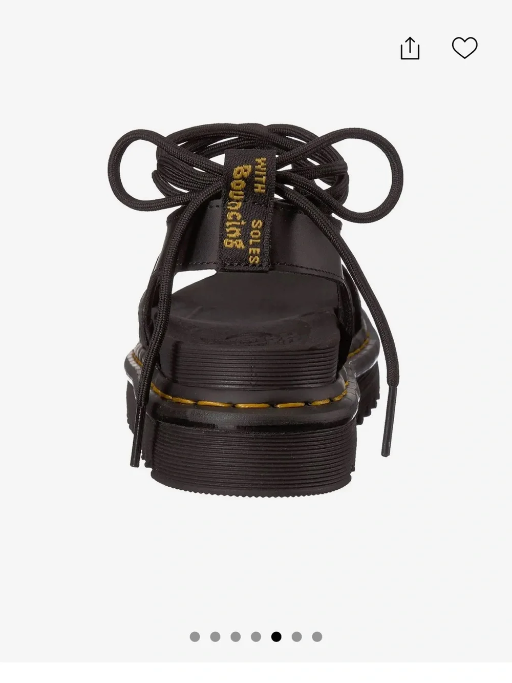 Dr Martens Leather Nartilla Chunky Platform Sole Lace Up Gladiator Sandal 10